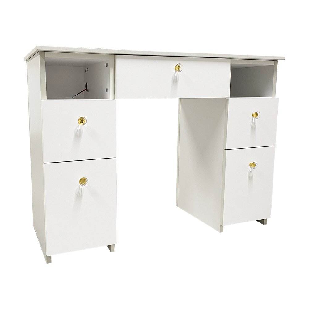 Mesmer Nail Table – 3D Timeless Design Manicure Table with Half Moon Light