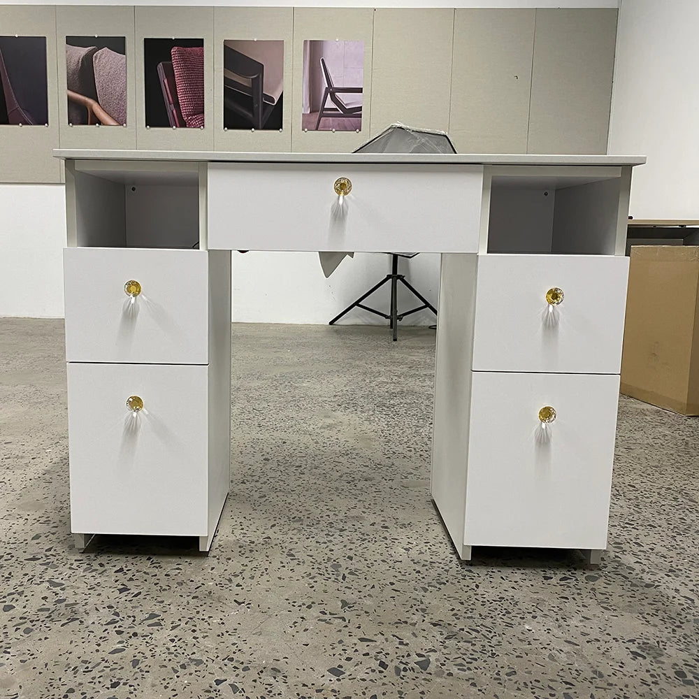 Mesmer Nail Table – 3D Timeless Design Manicure Table with Half Moon Light