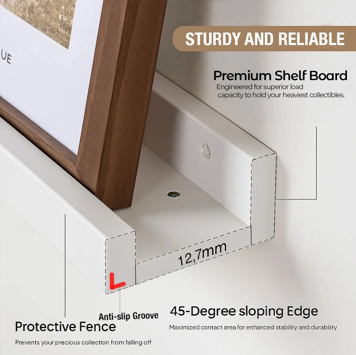 Wall Mounted Display Shelves